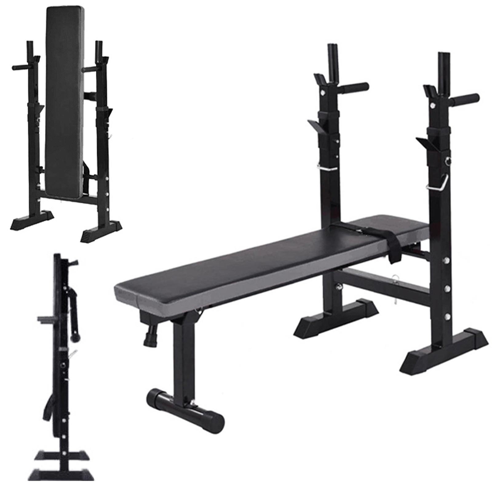 Halterbank - verstelbaar - 120x110x56 cm - zwart grijs