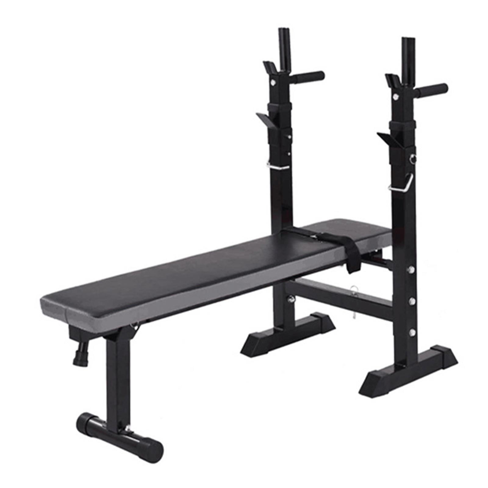 Halterbank - verstelbaar - 120x110x56 cm - zwart grijs