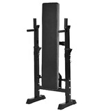 Halterbank - verstelbaar - 120x110x56 cm - zwart grijs