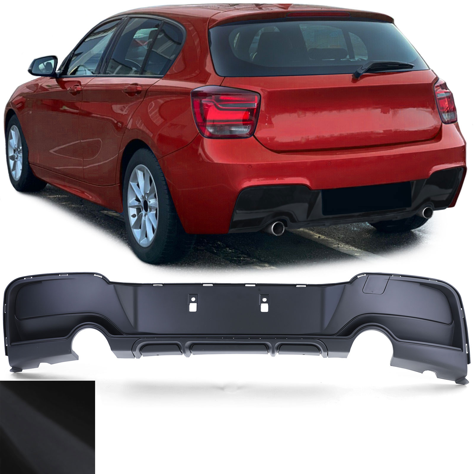 Achterbumper diffuser - BMW 1-serie F20 F21 M135i 2011-2015