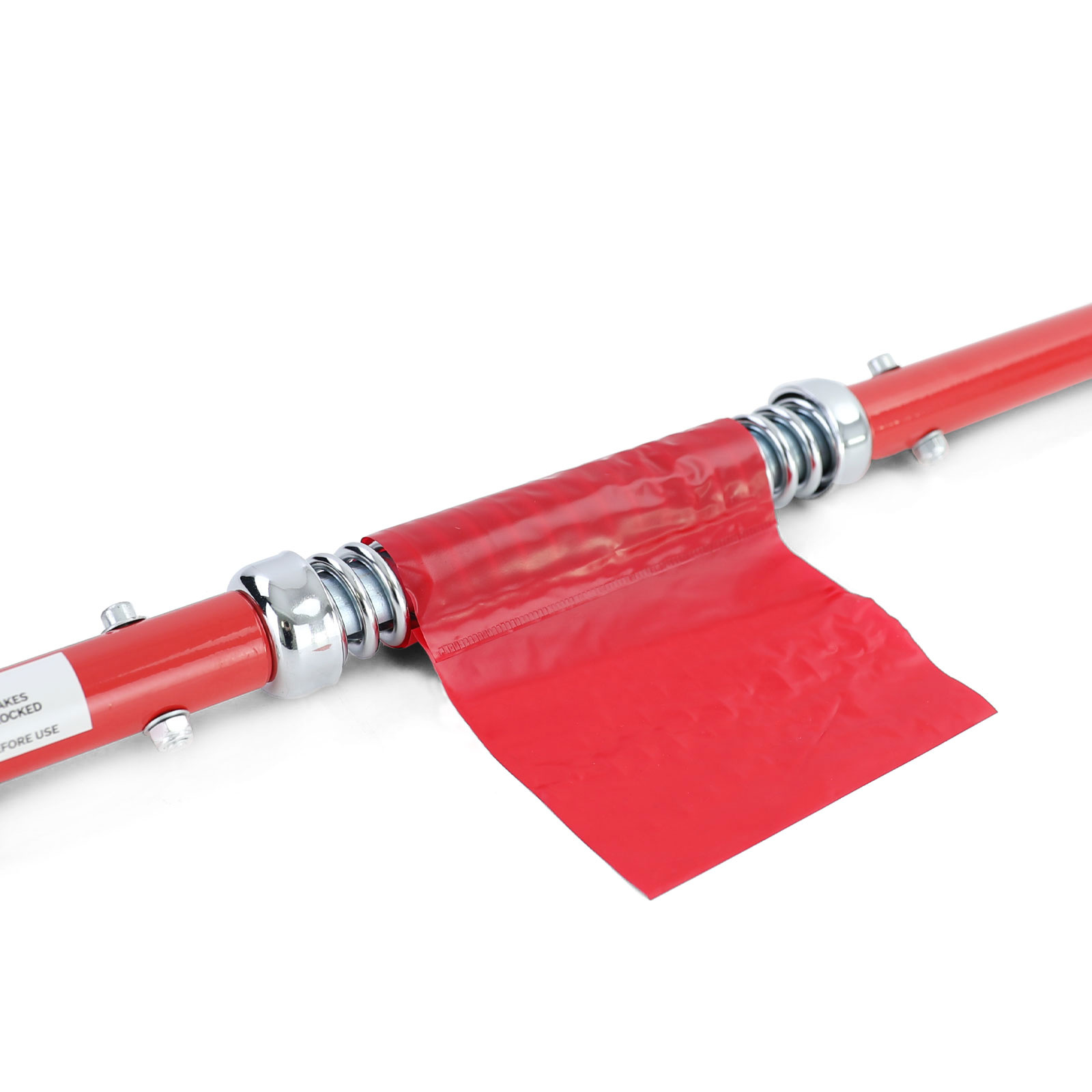 Sleepstang - stabiel dempersysteem - 3-delig - 184 cm - rood
