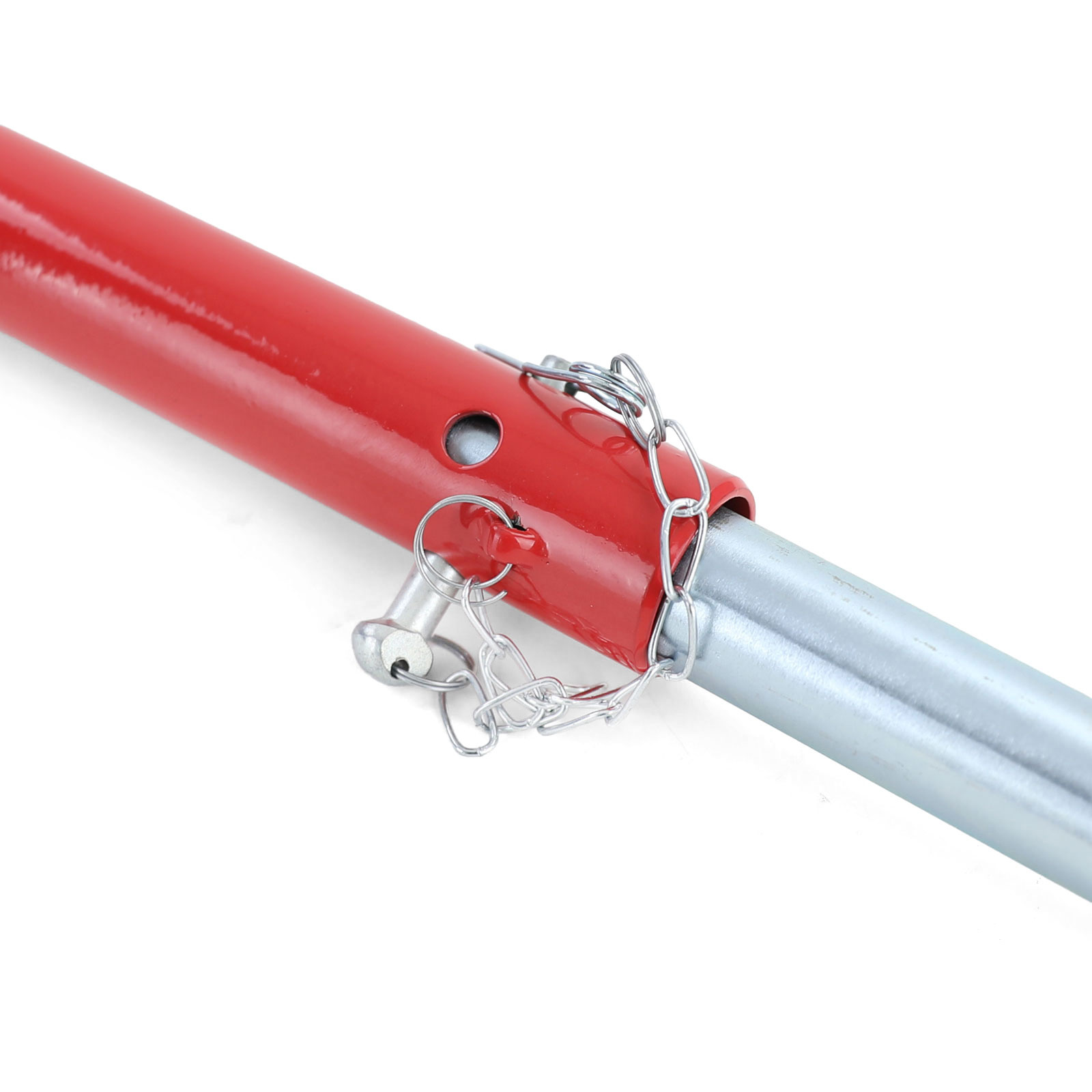 Sleepstang - stabiel dempersysteem - 3-delig - 184 cm - rood