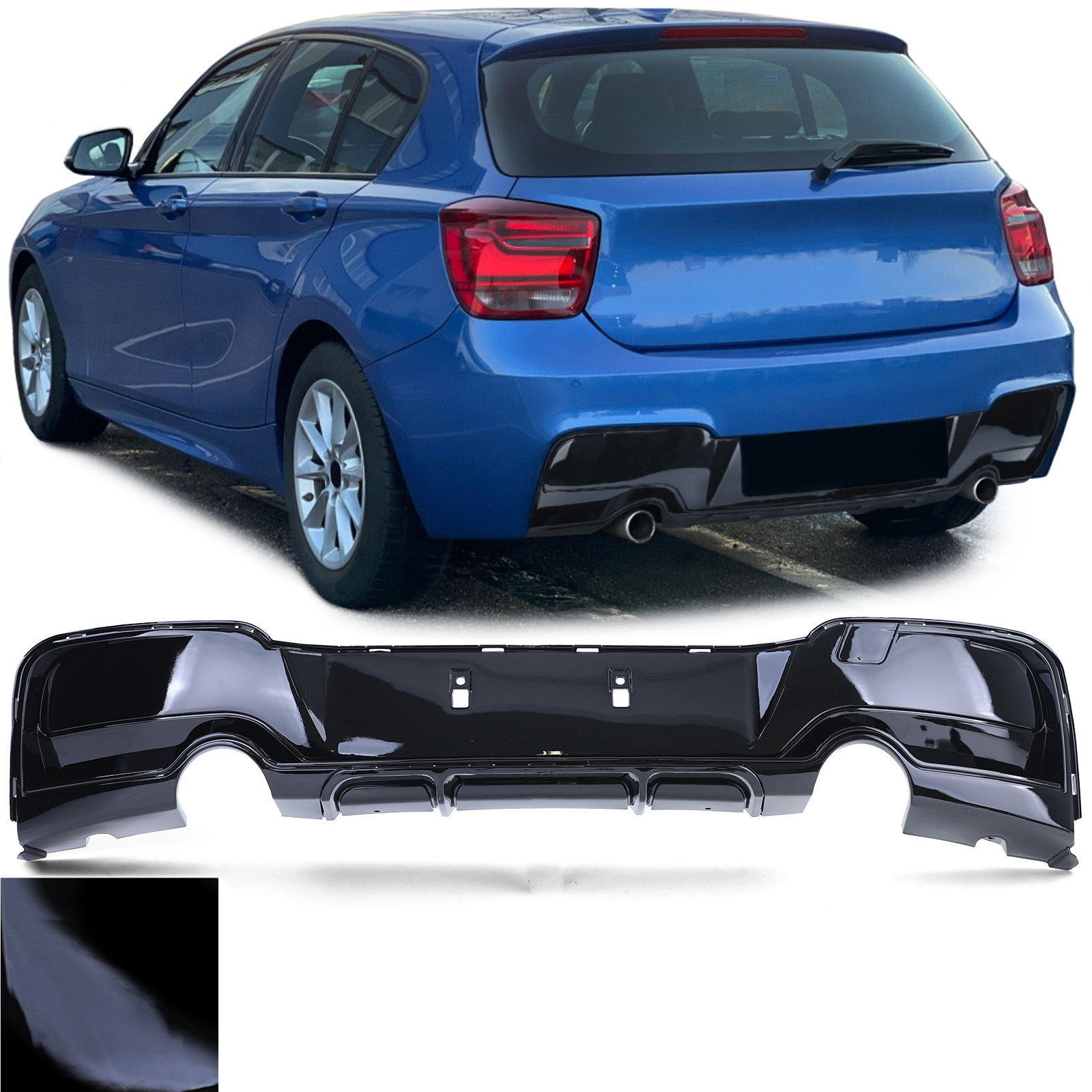 Achterbumper diffuser - BMW 1-serie F20 F21 M135i 2011-2015