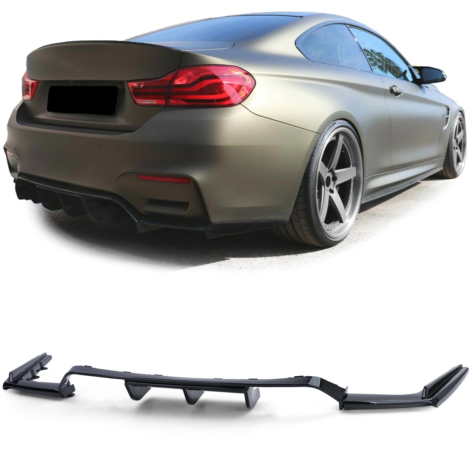 Achterbumper diffuser - voor BMW M3 F80 M4 F82 F83 - vanaf 2014
