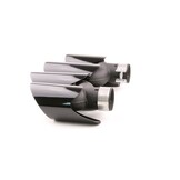 Uitlaatpijp geschikt voor Porsche Macan 95B 2014-2017 - RVS - zwart