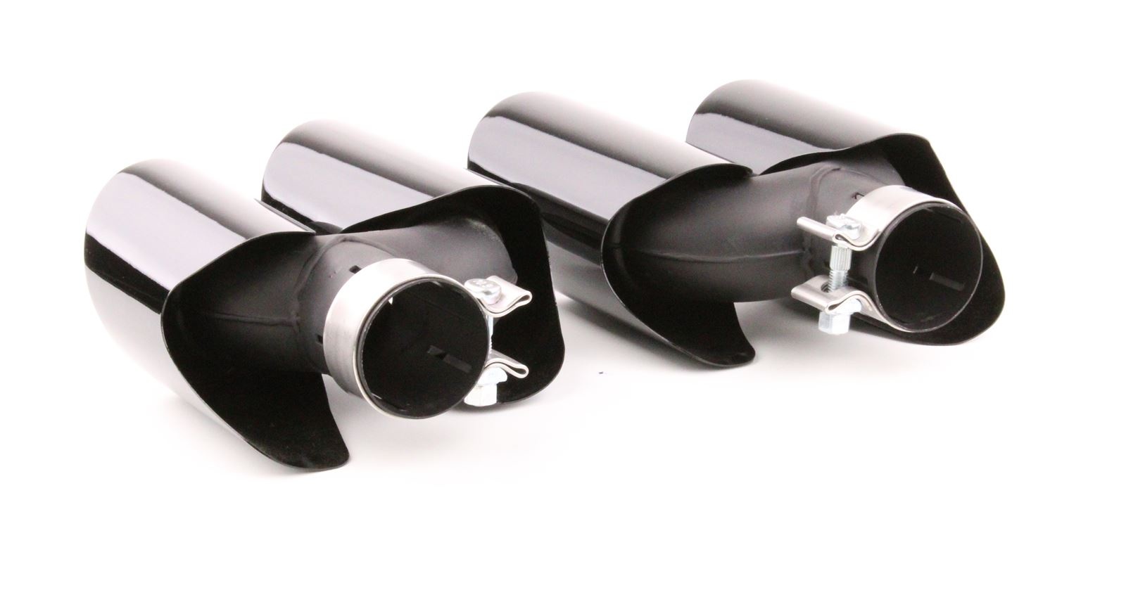 Uitlaatpijp geschikt voor Porsche Macan 95B 2014-2017 - RVS - zwart