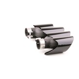 Uitlaatpijp geschikt voor Porsche Macan 95B 2014-2017 - RVS - zwart