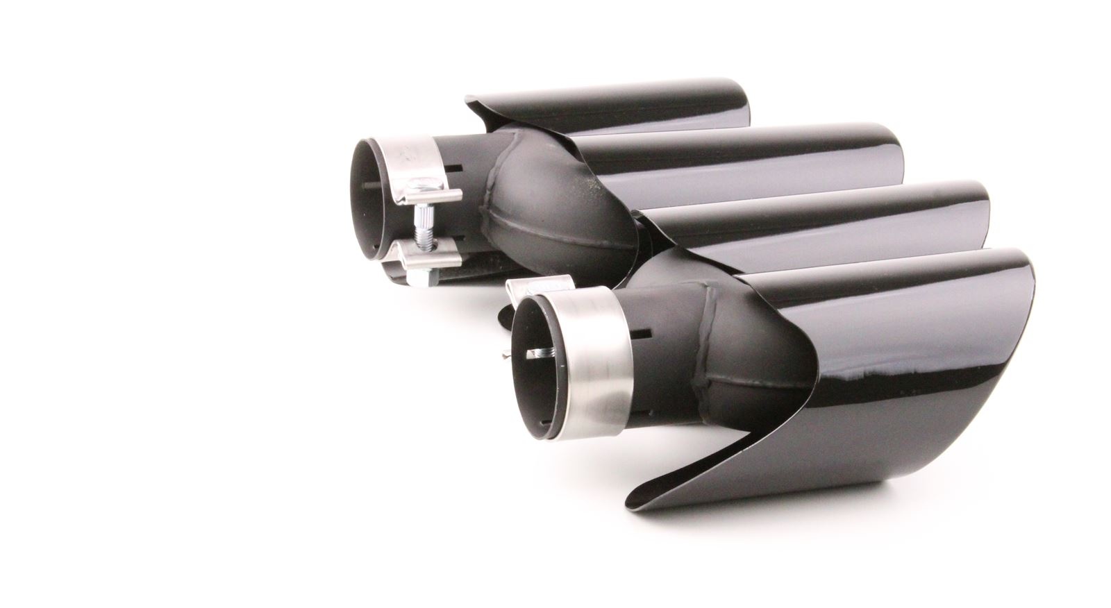 Uitlaatpijp geschikt voor Porsche Macan 95B 2014-2017 - RVS - zwart