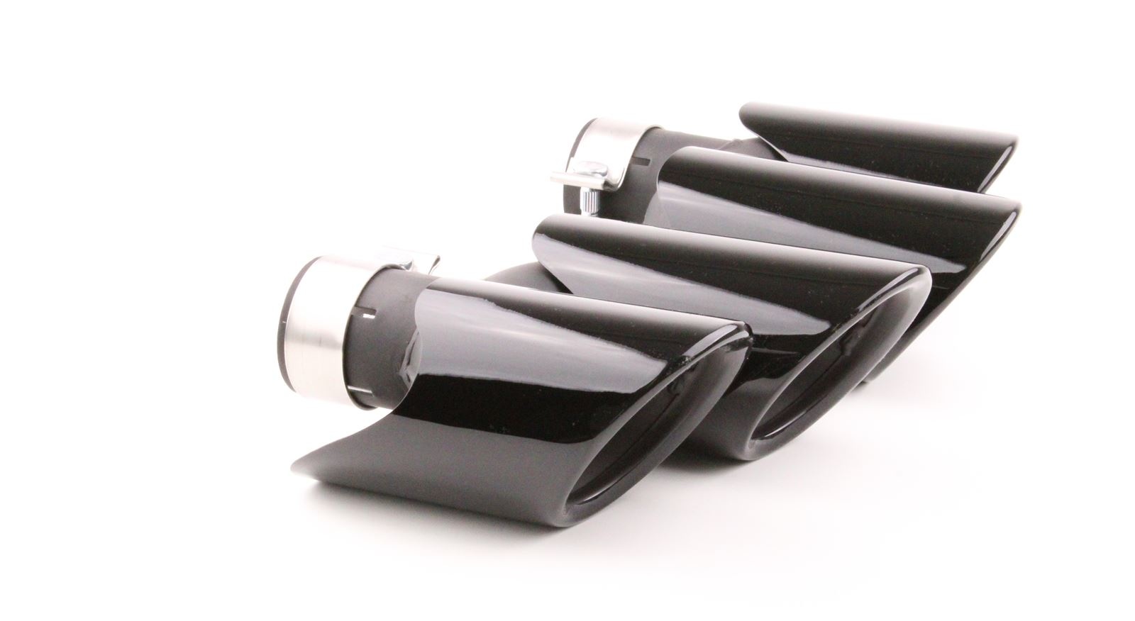 Uitlaatpijp geschikt voor Porsche Macan 95B 2014-2017 - RVS - zwart