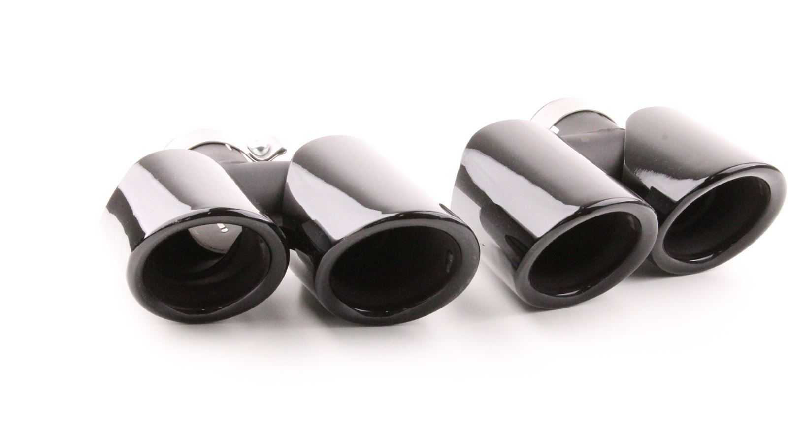 Uitlaatpijp geschikt voor Porsche Macan 95B 2014-2017 - RVS - zwart