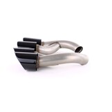 Uitlaatpijp - Porsche Cayenne 92A 2014-2017 - RVS - zwart