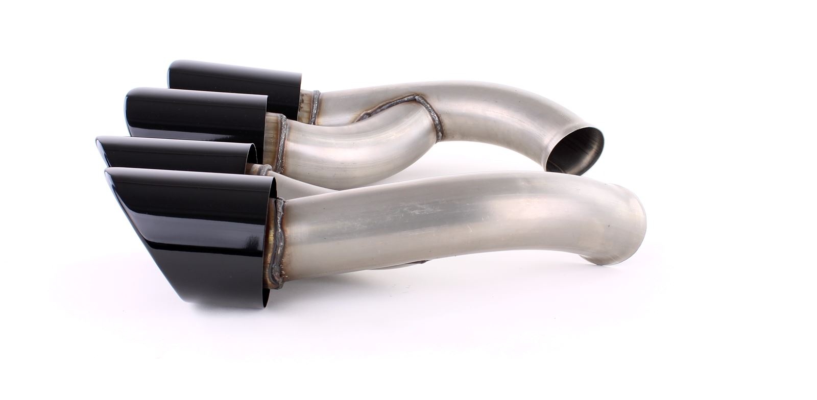 Uitlaatpijp geschikt voor Porsche Cayenne 92A 2014-2017 - RVS - zwart