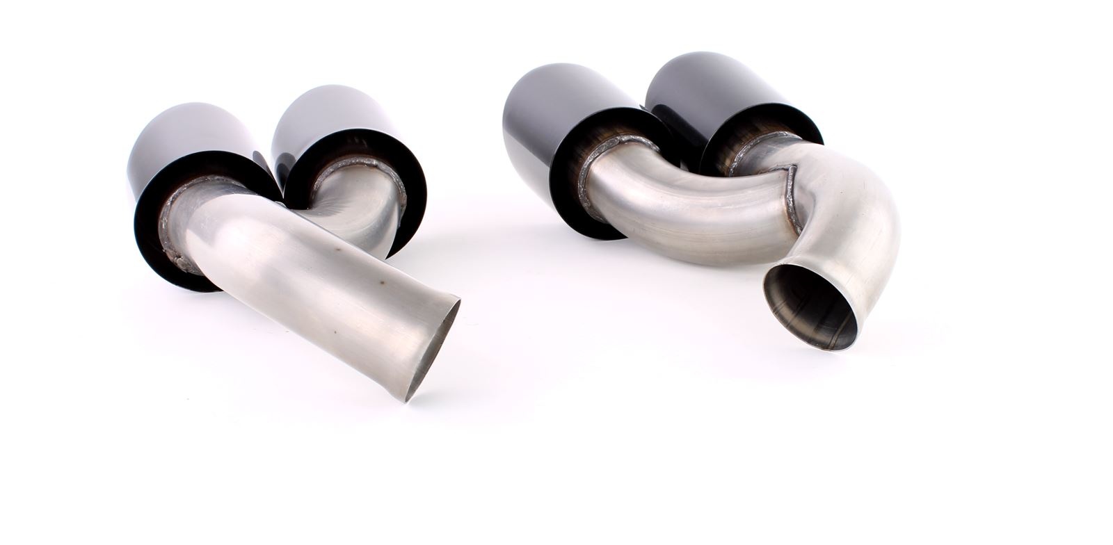 Uitlaatpijp geschikt voor Porsche Cayenne 92A 2014-2017 - RVS - zwart