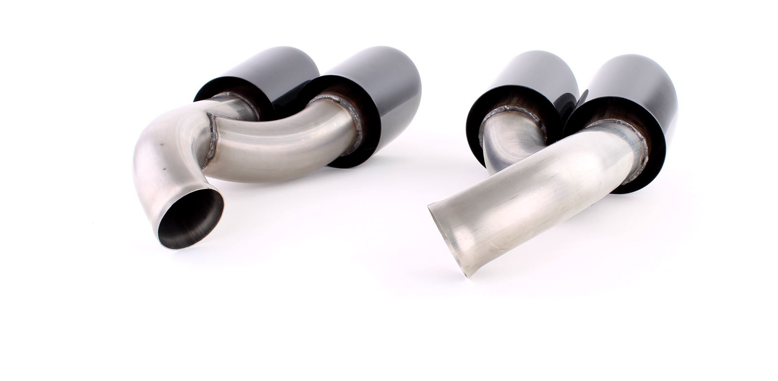 Uitlaatpijp geschikt voor Porsche Cayenne 92A 2014-2017 - RVS - zwart