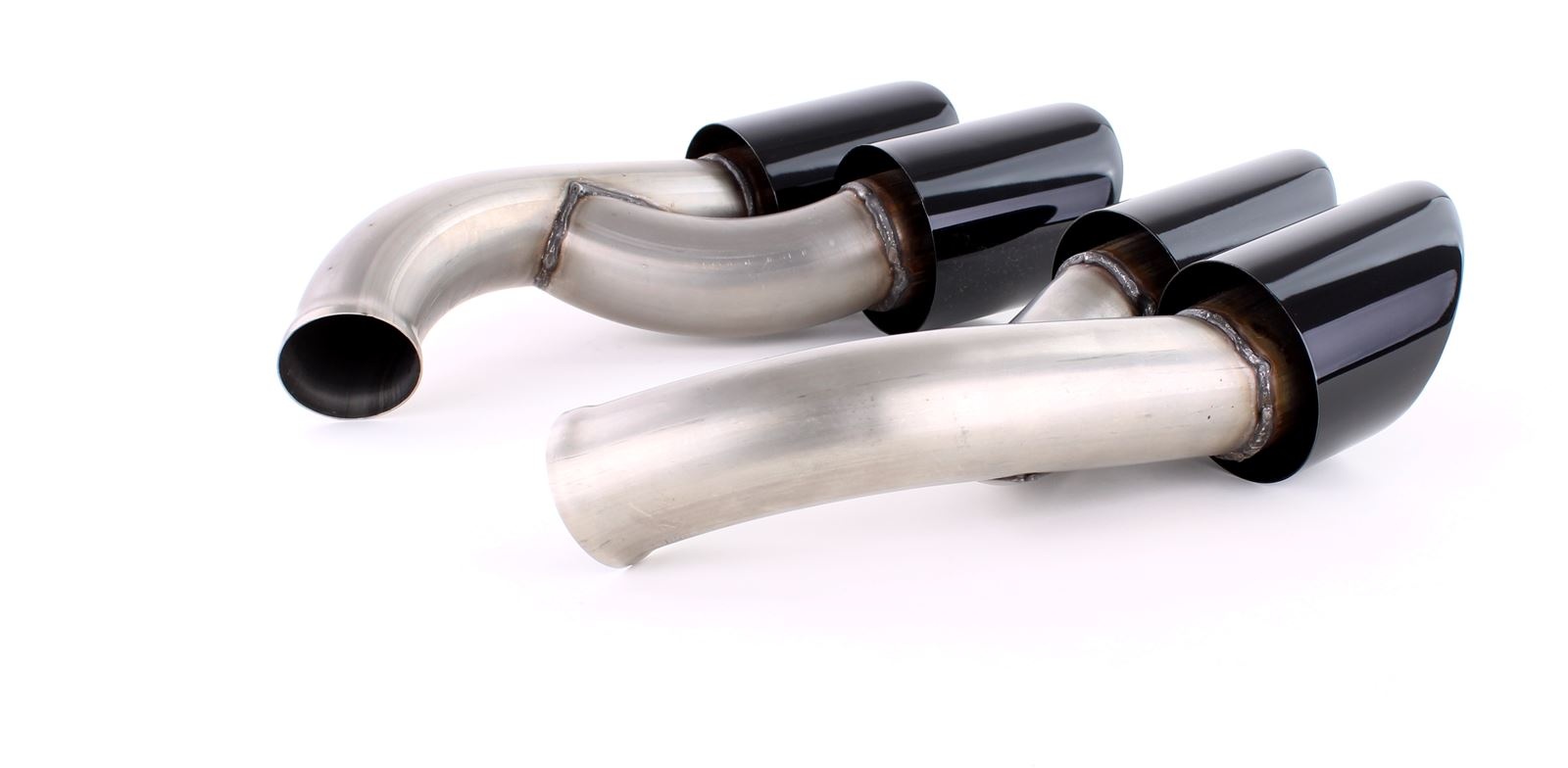 Uitlaatpijp geschikt voor Porsche Cayenne 92A 2014-2017 - RVS - zwart