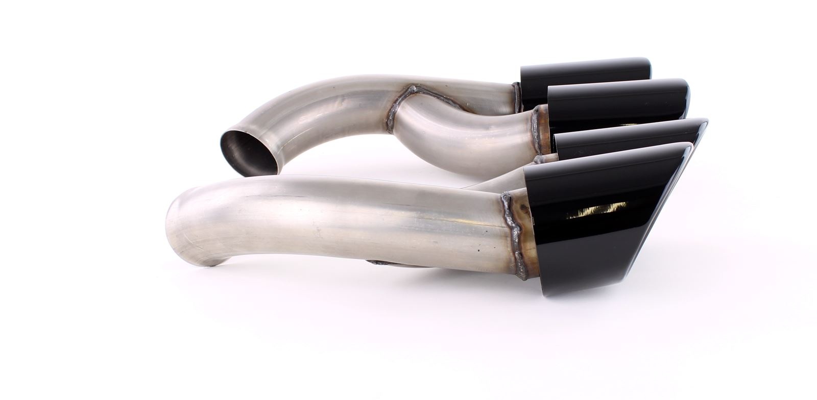 Uitlaatpijp geschikt voor Porsche Cayenne 92A 2014-2017 - RVS - zwart