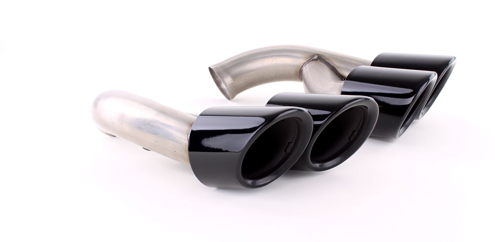 Uitlaatpijp geschikt voor Porsche Cayenne 92A 2014-2017 - RVS - zwart