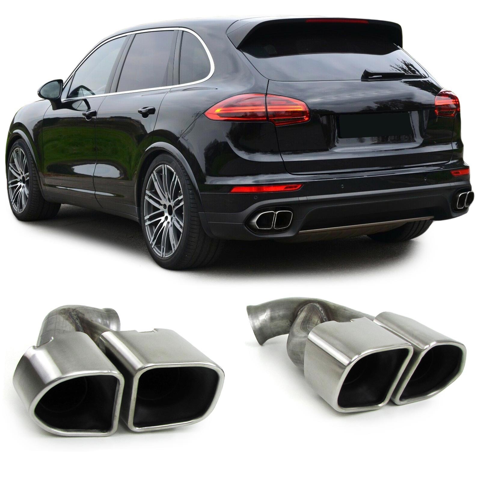 Uitlaatpijp - Porsche Cayenne 92A 2014-2017- RVS - chroom