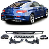 Achterbumper diffuser geschikt voor Mercedes C C205 Coupe 2015-2018