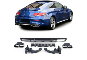 Achterbumper diffuser - voor Mercedes C C205 Coupe 2015-2018