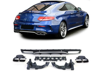 Achterbumper diffuser - voor Mercedes C C205 Coupe 2015-2018