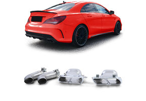 Uitlaatpijp - Mercedes CLA C117 X117 2013-2019 - Coupe/Shooting Brake - sportieve look - chroom