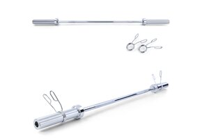 Halterstang - Ø 50 mm - met veersluiting - 120 cm - chroom