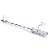 Halterstang - Ø 50 mm - met veersluiting - 120 cm - chroom