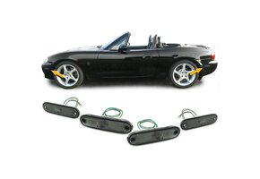 Zijkant knipperlichten geschikt voor Mazda MX5 NA NB NB-FL 1989-2005 - gerookt zwart
