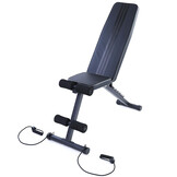 Halterbank - fitnessbank - 150x80x40 cm  - zwart grijs