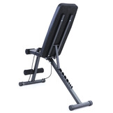 Halterbank - fitnessbank - 150x80x40 cm  - zwart grijs