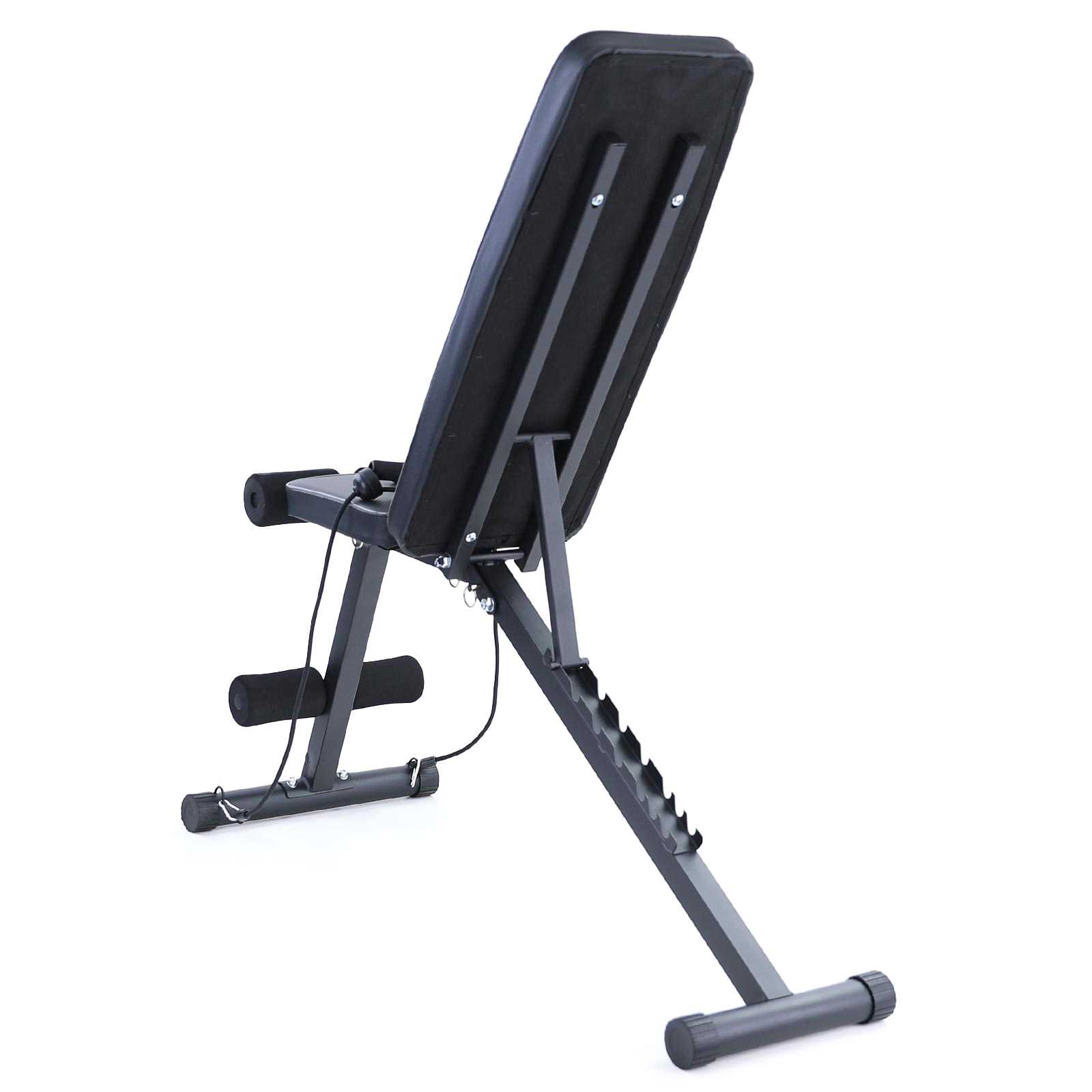 Halterbank - fitnessbank - 150x80x40 cm - zwart grijs