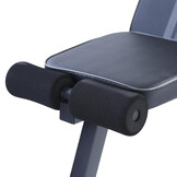 Halterbank - fitnessbank - 150x80x40 cm  - zwart grijs