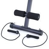 Halterbank - fitnessbank - 150x80x40 cm  - zwart grijs