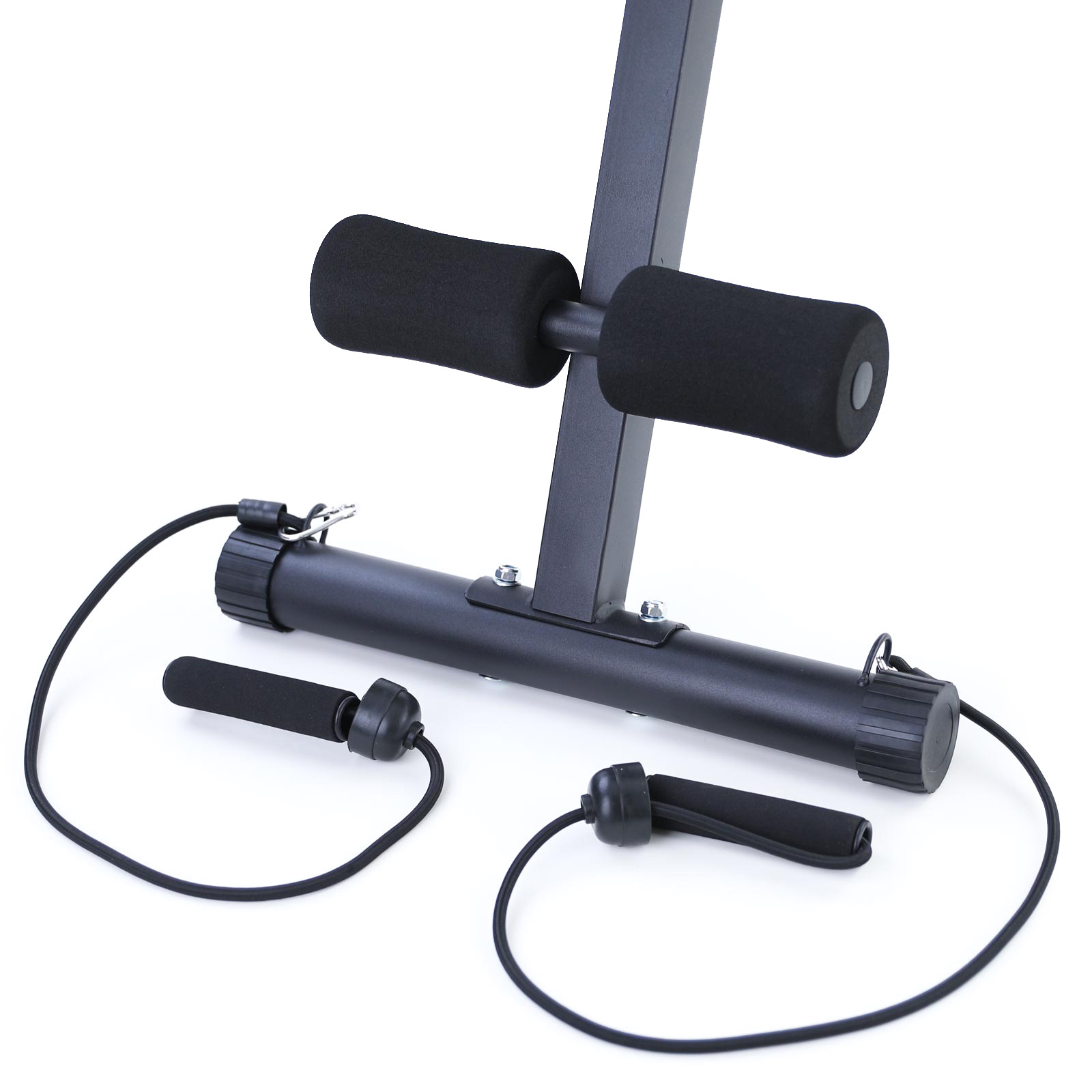 Halterbank - fitnessbank - 150x80x40 cm - zwart grijs