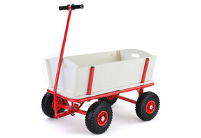 RAMROXX® - bolderkar - hout - 95x61x59 cm - wit rood