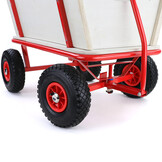 RAMROXX® - bolderkar - hout - 95x61x59 cm - wit rood