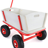 RAMROXX® - bolderkar - hout - 95x61x59 cm - wit rood