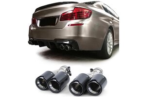 Uitlaatpijpen - BMW 5 serie-535i en 535d 2010-2017 - Sedan/Touring - 63 mm - carbon
