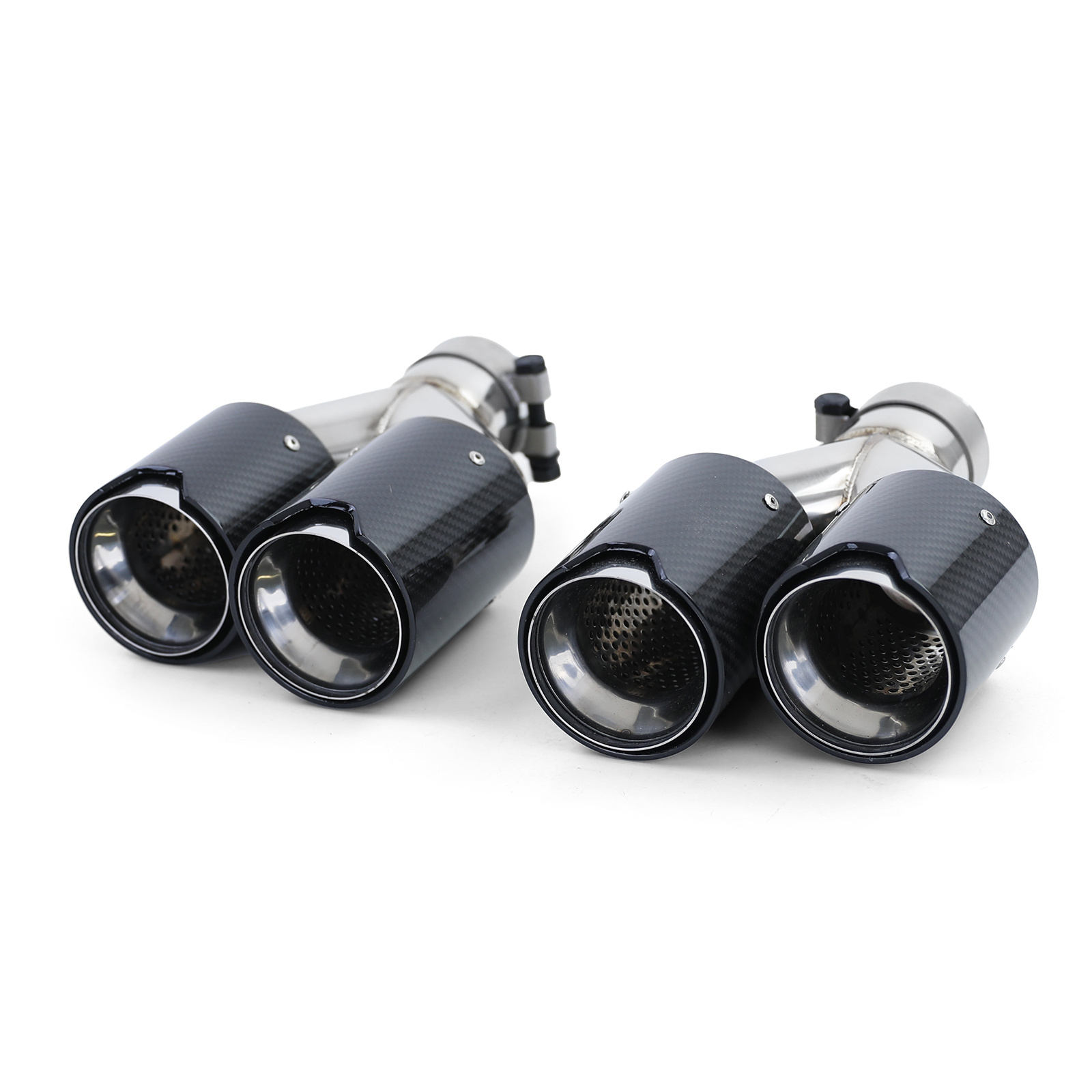 Uitlaatpijpen geschikt voor BMW 5 serie-535i en 535d 2010-2017 - Sedan/Touring - 63 mm - carbon