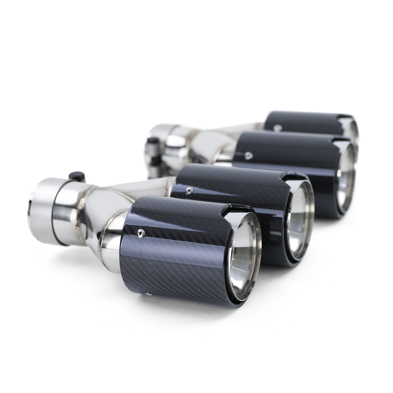 Uitlaatpijpen geschikt voor BMW 5 serie-535i en 535d 2010-2017 - Sedan/Touring - 63 mm - carbon