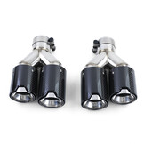 Uitlaatpijpen geschikt voor BMW 5 serie-535i en 535d 2010-2017 - Sedan/Touring - 63 mm - carbon