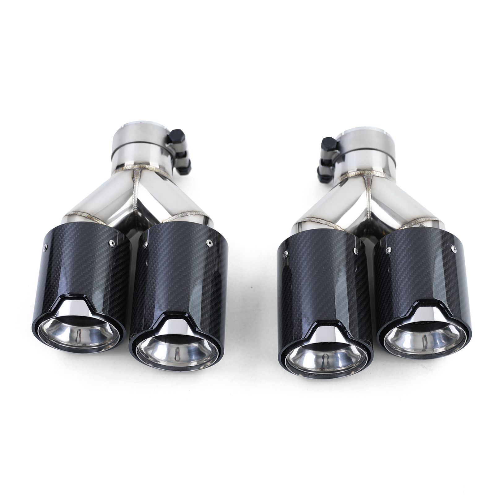 Uitlaatpijpen geschikt voor BMW 5 serie-535i en 535d 2010-2017 - Sedan/Touring - 63 mm - carbon