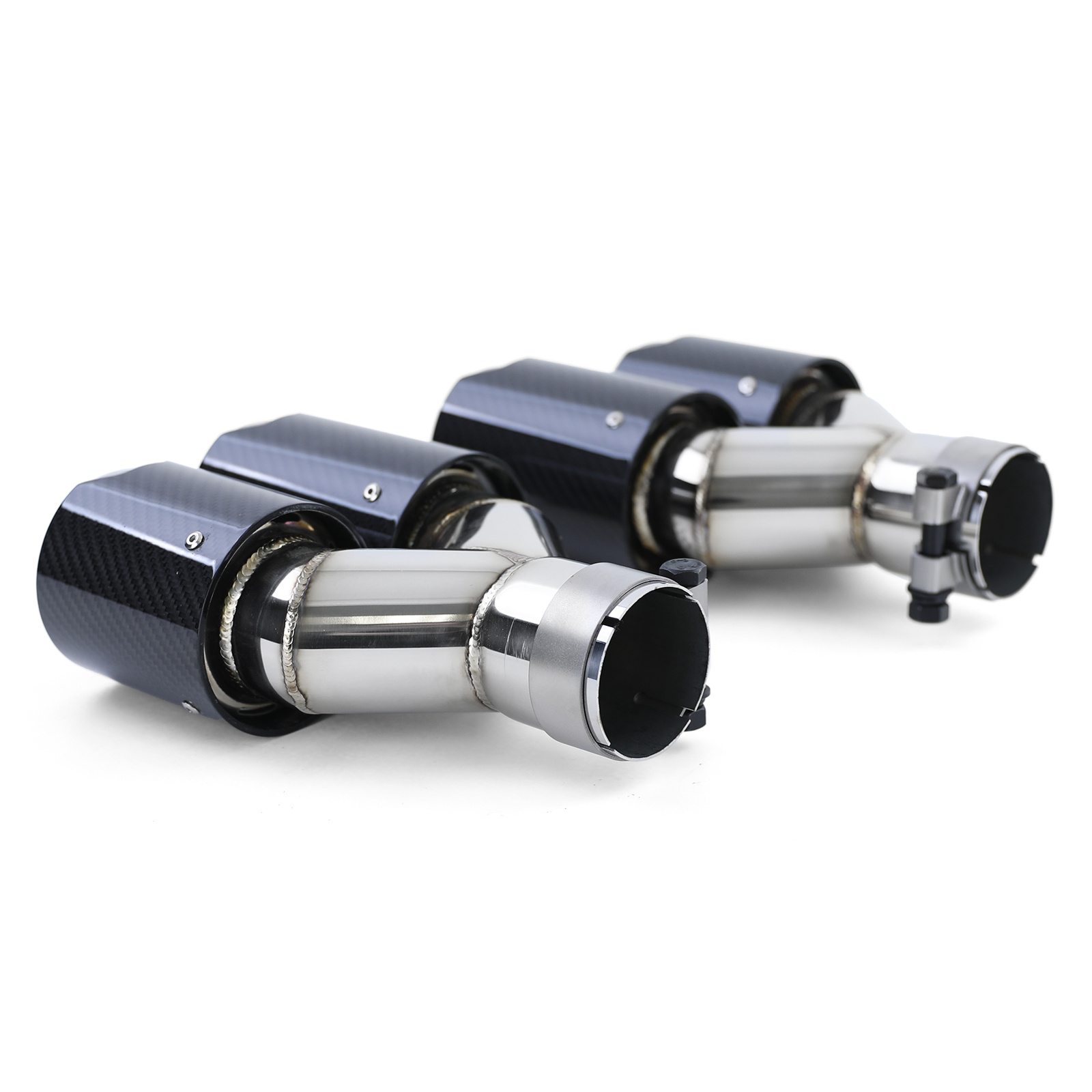 Uitlaatpijpen geschikt voor BMW 5 serie-535i en 535d 2010-2017 - Sedan/Touring - 63 mm - carbon