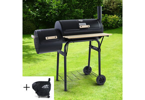 RAMROXX® - barbecue - 97x60x113 cm - zwart lichtbruin
