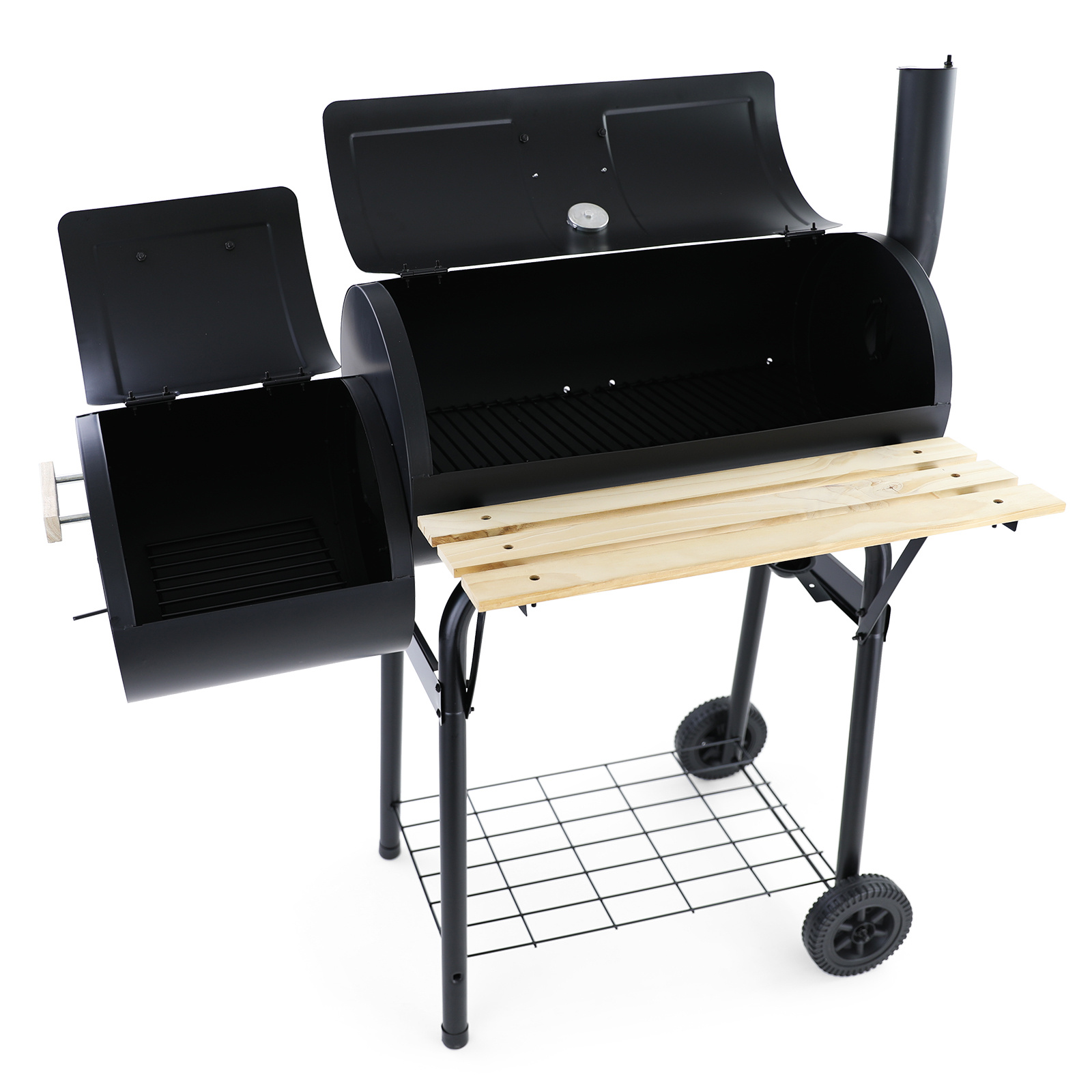 RAMROXX® - barbecue - 97x60x113 cm - zwart lichtbruin