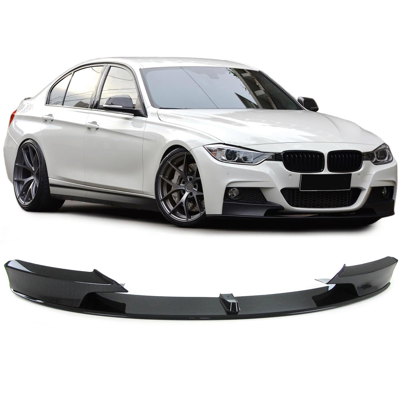 Spoiler - voorspoiler lip - BMW F30 F31 2011-2019 - carbon look