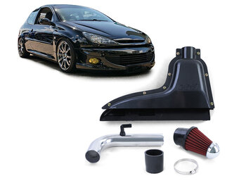 Luchtfilter auto - voor Peugeot 206 - ABS-behuizing - zwart