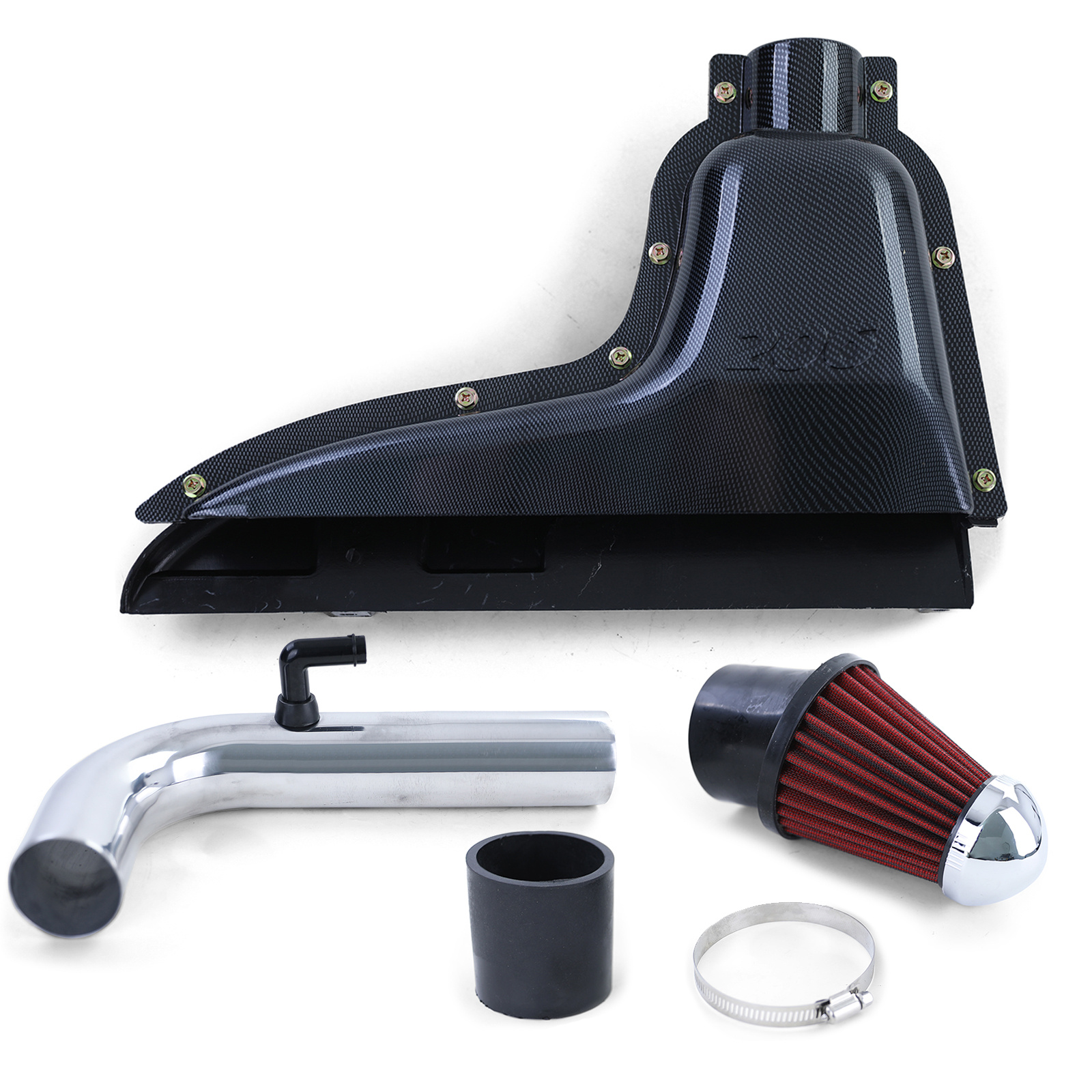 Luchtfilter auto - geschikt voor Peugeot 206 - ABS-behuizing - zwart