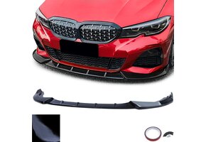 Spoiler - voorspoiler lip - BMW 3 Serie G20 G21 vanaf 2018 - zwart